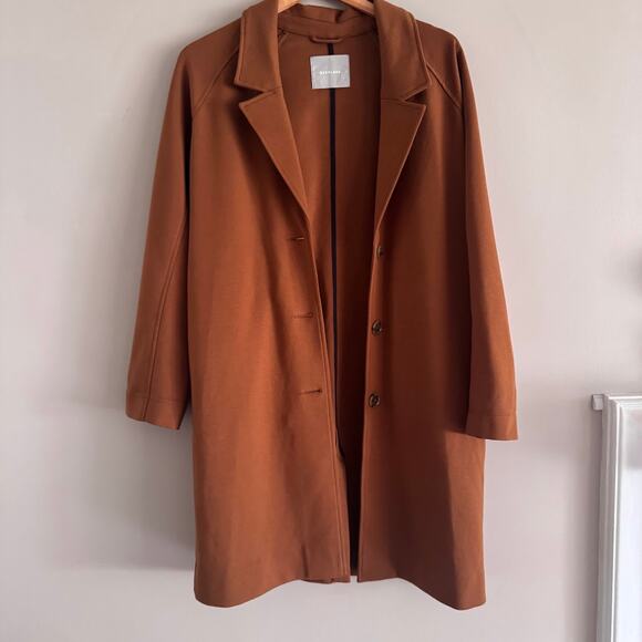 Everlane The Dream Coat Brown Copper Small Oversized Long Jacket - Picture 2 of 8